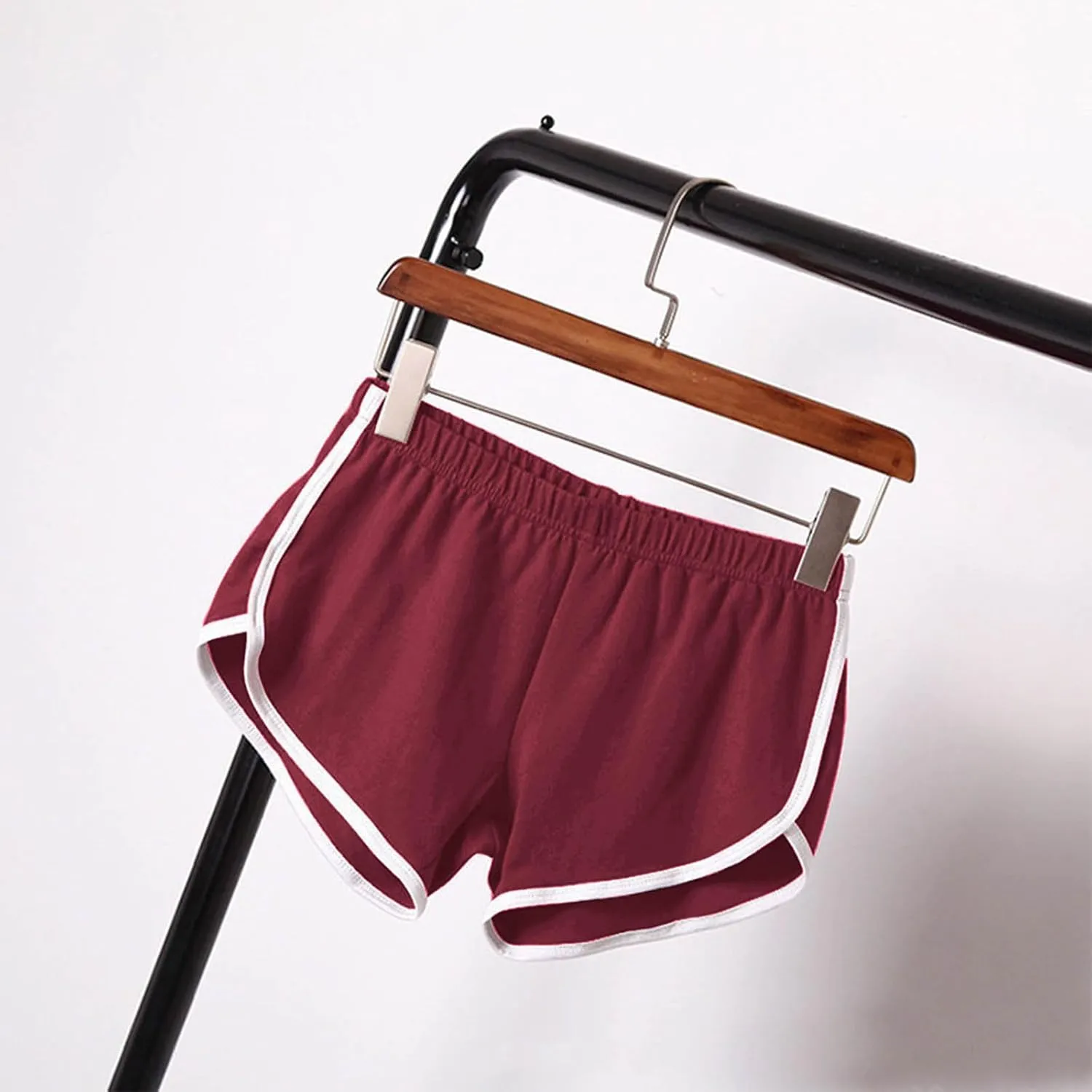 4 Pack Athletic Shorts for Women, Summer Dolphin Yoga Sweat Shorts Elastic Waist Workout Running Cycling Short Pants