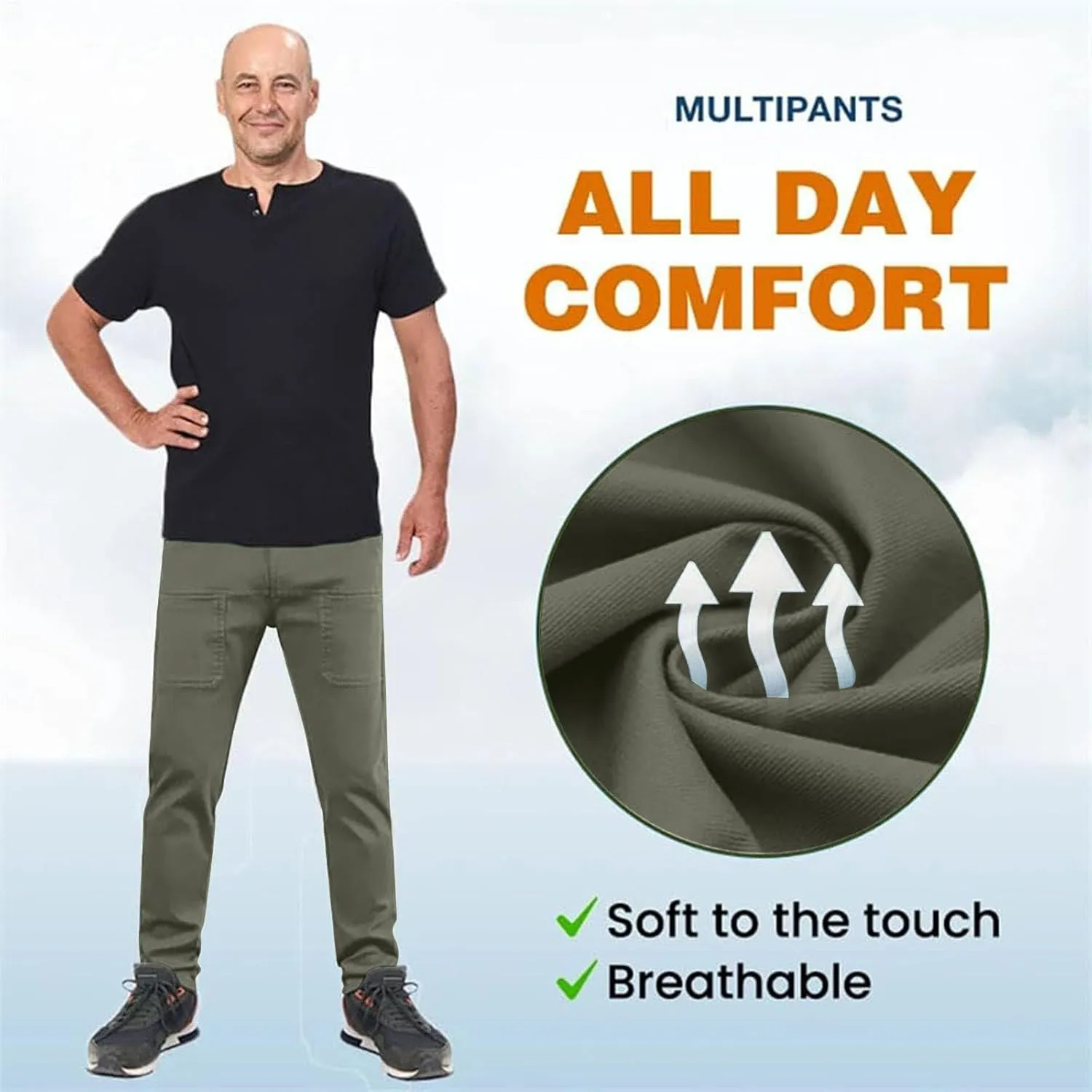 Acegents Cargo Pants High Stretch Multi-Pocket Durable Cargo Pants Multipants for Men Plus Size Pants Tactical Pants