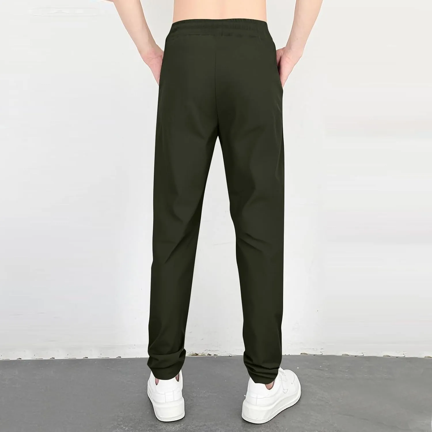 ADHOWBEW Mencomfy Cargo Pants Multipants High Stretch Multi-Pocket Durable Dry Fit Cargo Breathable Joggers