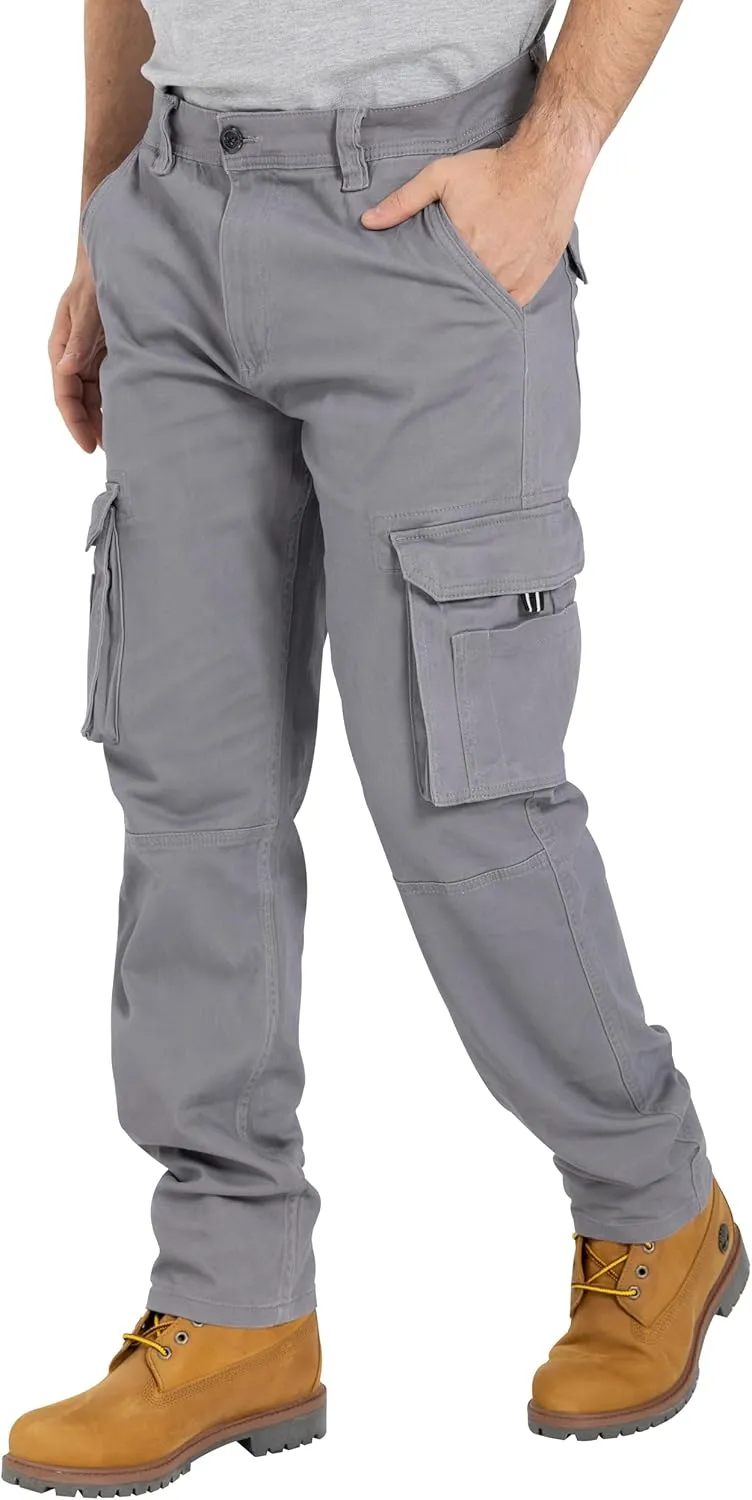 Alamo Casual Cargo Pants for Men - Stretchable, Regular Fit Cargo Work Pants for Men - 6 Pocket Outdoor Mens Work Pants
