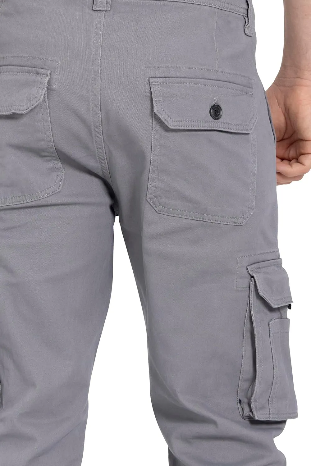 Alamo Casual Cargo Pants for Men - Stretchable, Regular Fit Cargo Work Pants for Men - 6 Pocket Outdoor Mens Work Pants