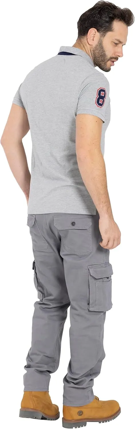 Alamo Casual Cargo Pants for Men - Stretchable, Regular Fit Cargo Work Pants for Men - 6 Pocket Outdoor Mens Work Pants