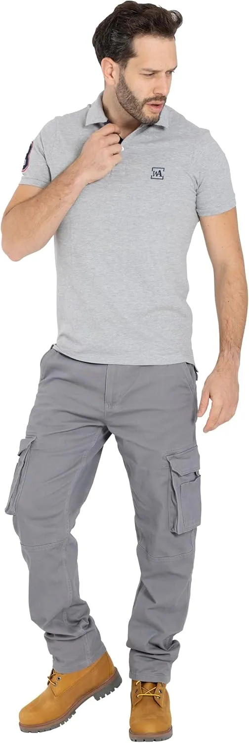 Alamo Casual Cargo Pants for Men - Stretchable, Regular Fit Cargo Work Pants for Men - 6 Pocket Outdoor Mens Work Pants