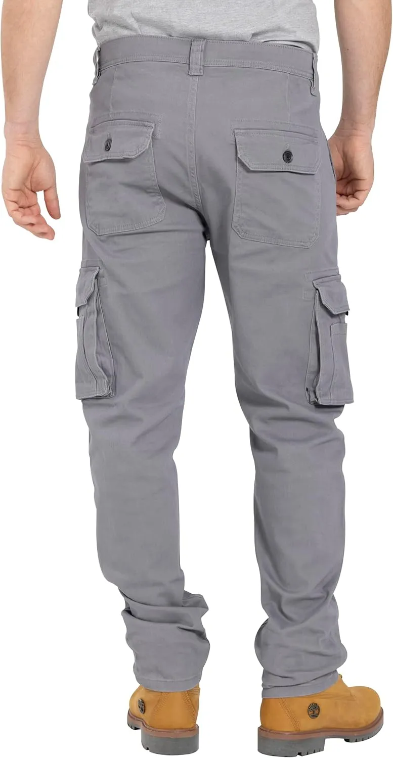 Alamo Casual Cargo Pants for Men - Stretchable, Regular Fit Cargo Work Pants for Men - 6 Pocket Outdoor Mens Work Pants