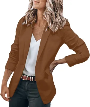 Blazer Jackets for Women Color Long Sleeve Lapel Suit Small Jacket Cardigan Work Suit Fall Fashion Blazer Blazer