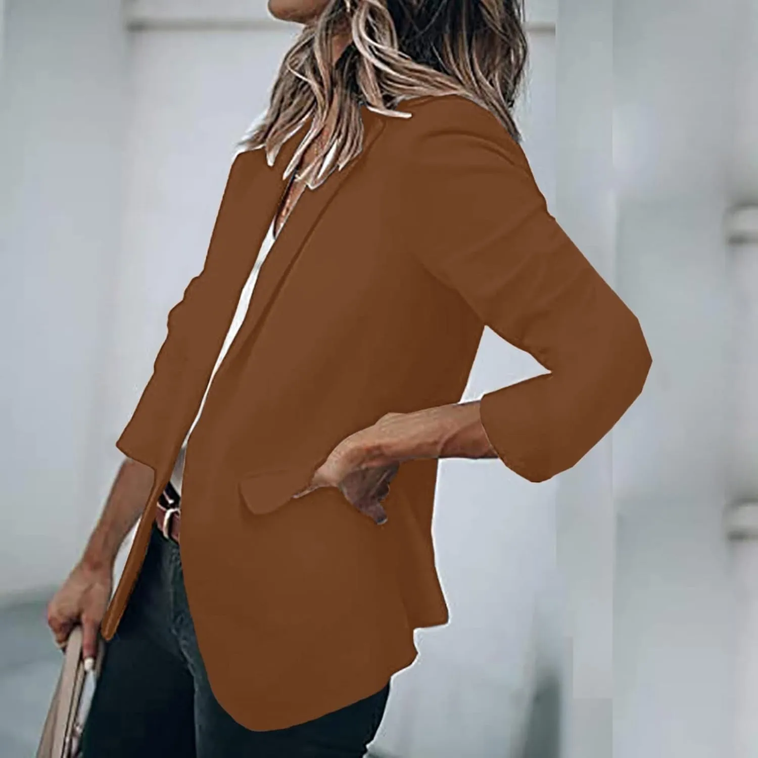 Blazer Jackets for Women Color Long Sleeve Lapel Suit Small Jacket Cardigan Work Suit Fall Fashion Blazer Blazer