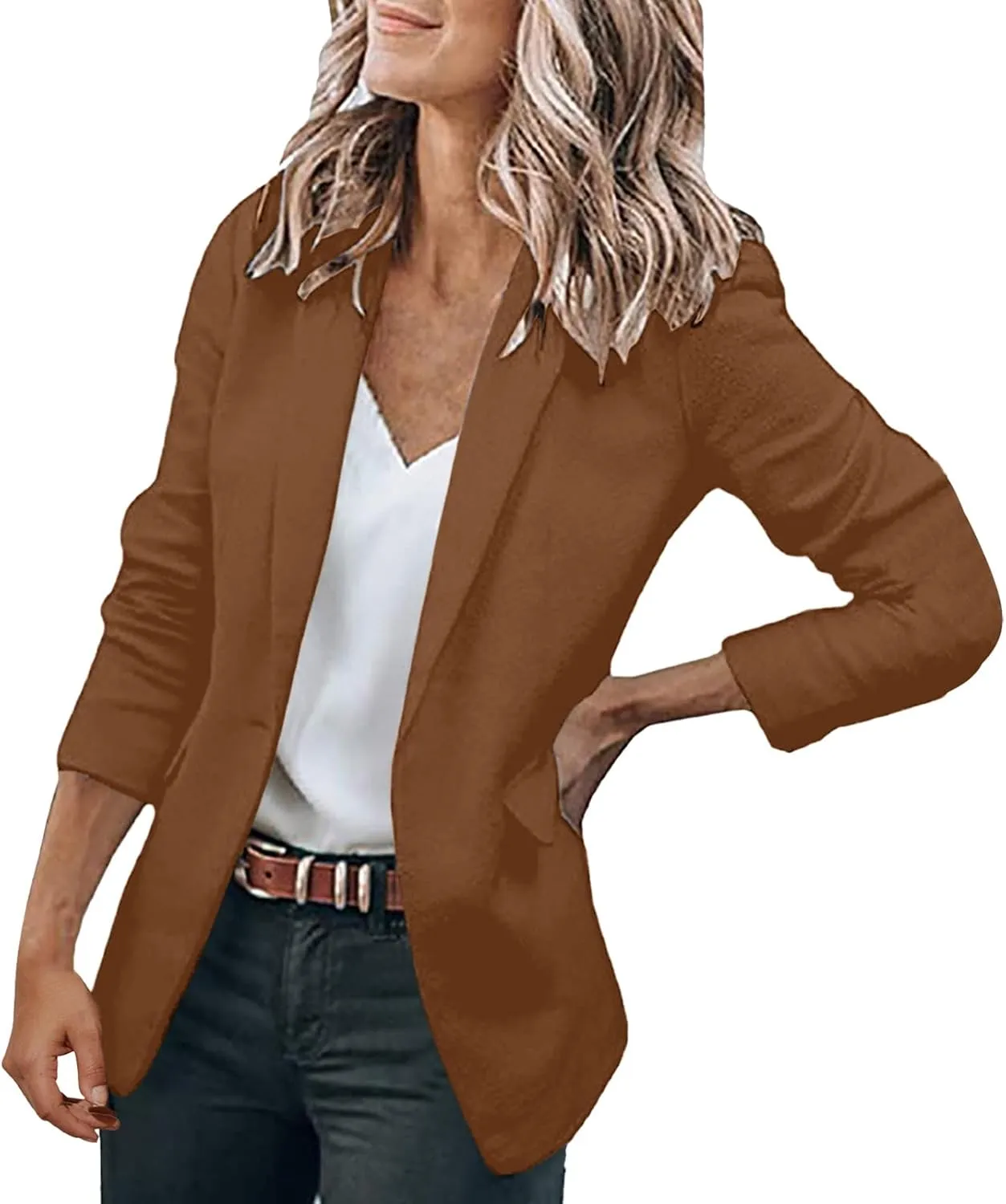 Blazer Jackets for Women Color Long Sleeve Lapel Suit Small Jacket Cardigan Work Suit Fall Fashion Blazer Blazer