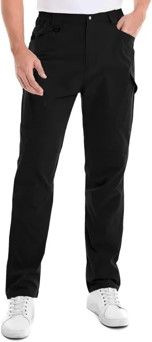 Cargo Pants Mens with 9 Pockets - High Waist Water-Resistant Tactical Pants for Hiking, Sports, and Casual Wear