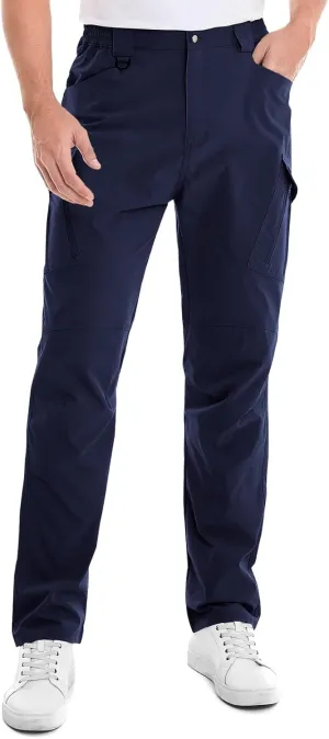 Cargo Pants Mens with 9 Pockets - High Waist Water-Resistant Tactical Pants for Hiking, Sports, and Casual Wear