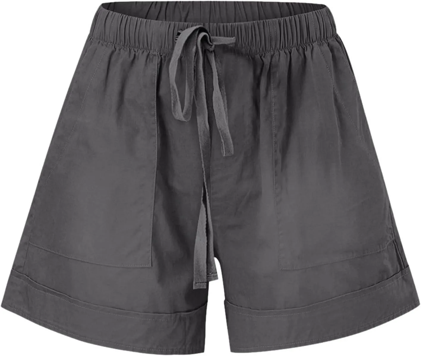 Comfy Bermuda Shorts For Women Loose Fit Elastic Waist Drawstring Casual Shorts With Pockets Summer Lounge Shorts