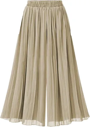 Flowy Chiffon Palazzo Dress Crop Pants for Women Dressy Casual Summer Wide Leg Pantalones De Vestir para Mujer