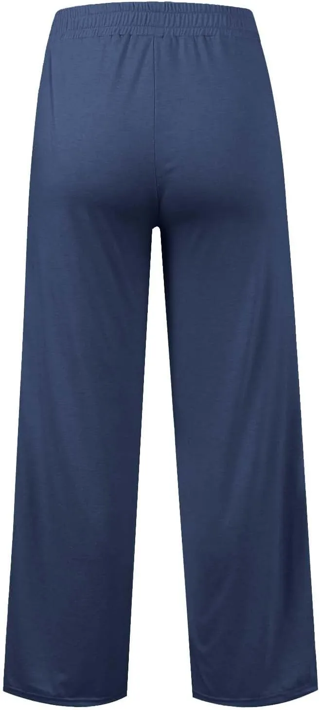 Girls Oversized Wide Leg Sweatpants Drawstring Kids Baggy Straight Leg Track Pants Casual Plain Pockets
