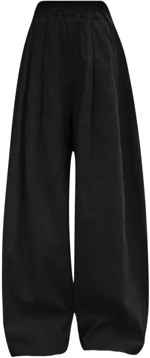 Girls Straight Wide Leg Solid Color Pants High Elastic Waist Baggy Flowy Casual Trousers Y2k Trendy