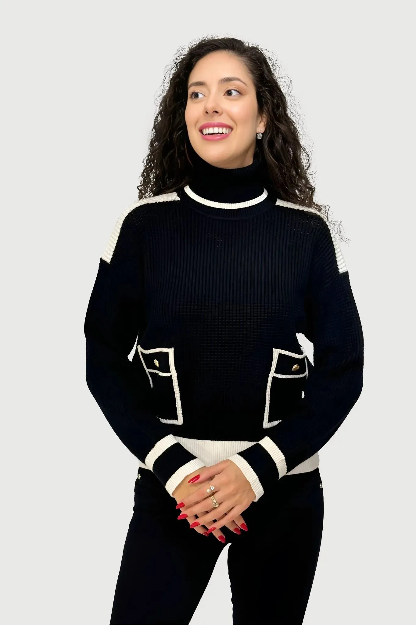 Jersey Cuello Alto para Mujer de Bocetto