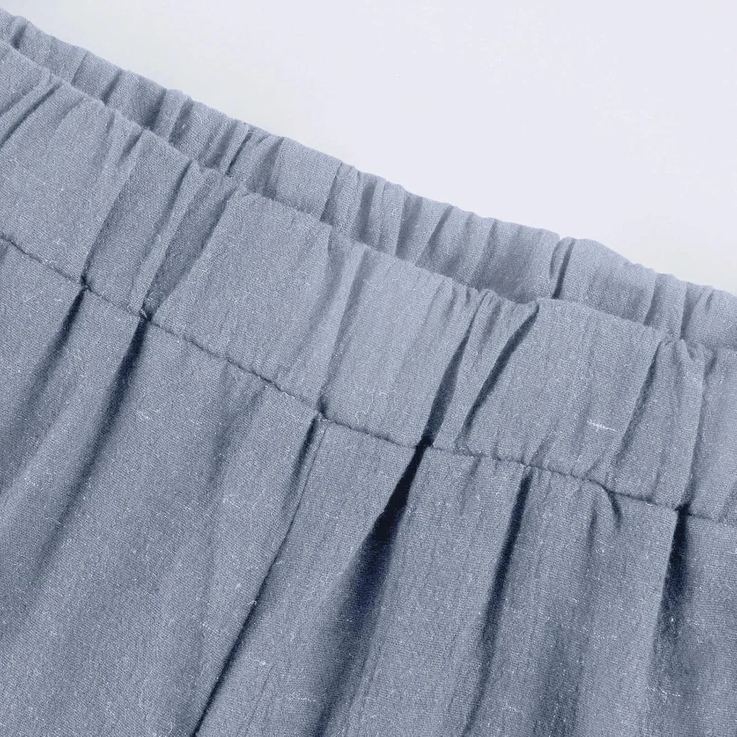Linen Bermuda Shorts for Women Knee Length 2025 Summer Casual Trendy Beach Pants with Pockets
