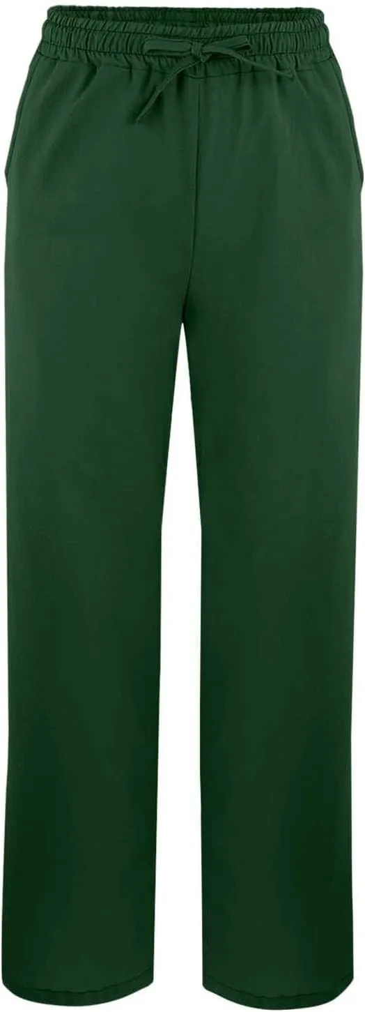 Linen Pants for Women 2025 Summer High Waist Elastic Straight Leg Lounge Pant Casual Lightweight Beach Trousers