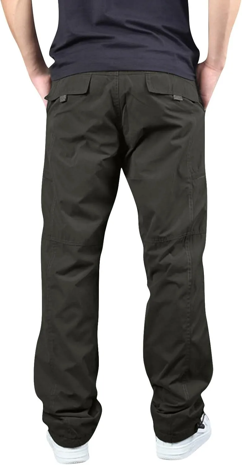 Men Pants Cargo Hiking Tactical Work Construction Waterproof Stretch Trousers Sweatpants