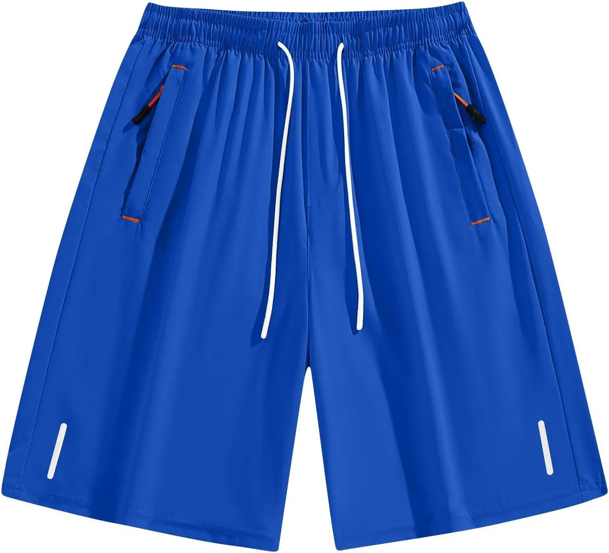 Mens Gym Shorts Petite Breathable Quick-Dry Basketball Lightweight Workout Running Sport Shorts with Zipper Pockets
