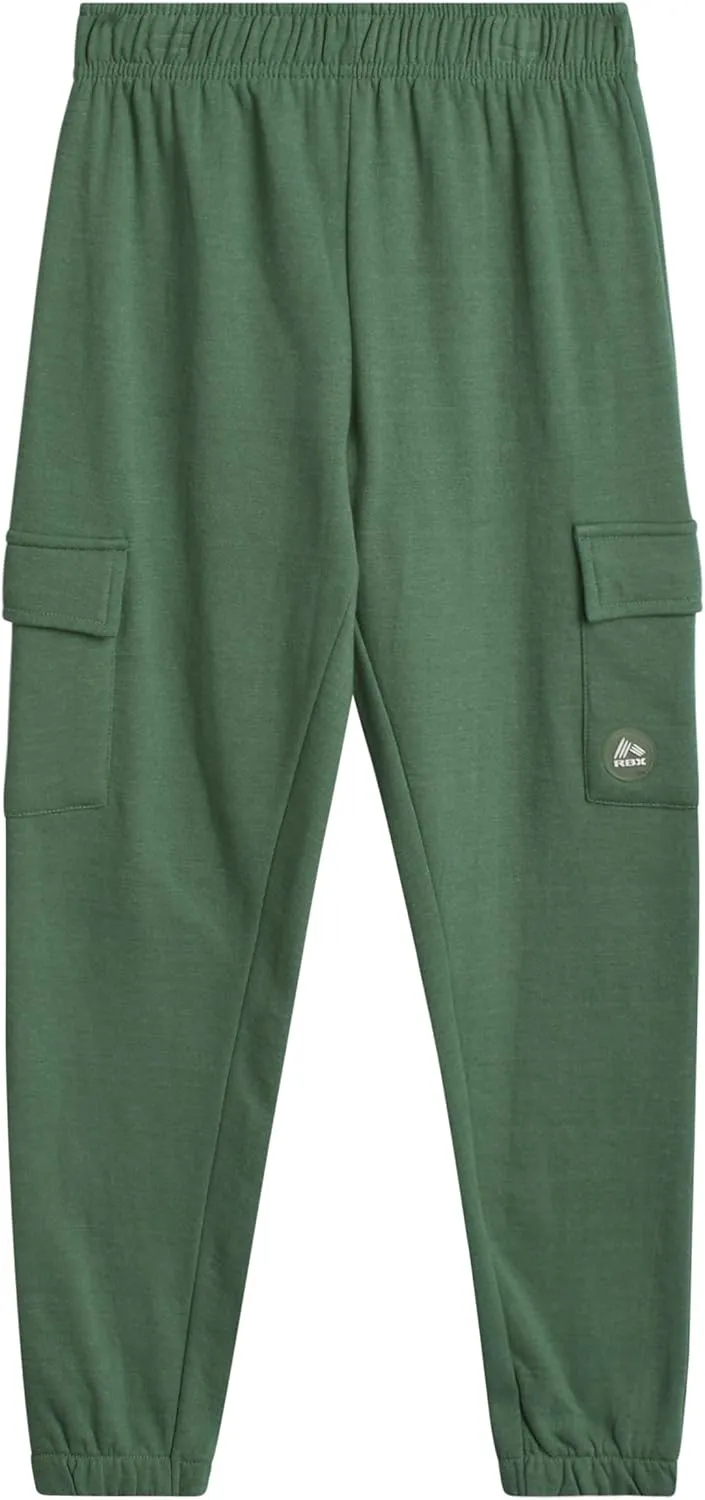 RBX Boys Sweatpants - 4 Pack Performance Fleece Basic Boys Joggers, Athletic Track Pants with Elastic Waistband (8-16)