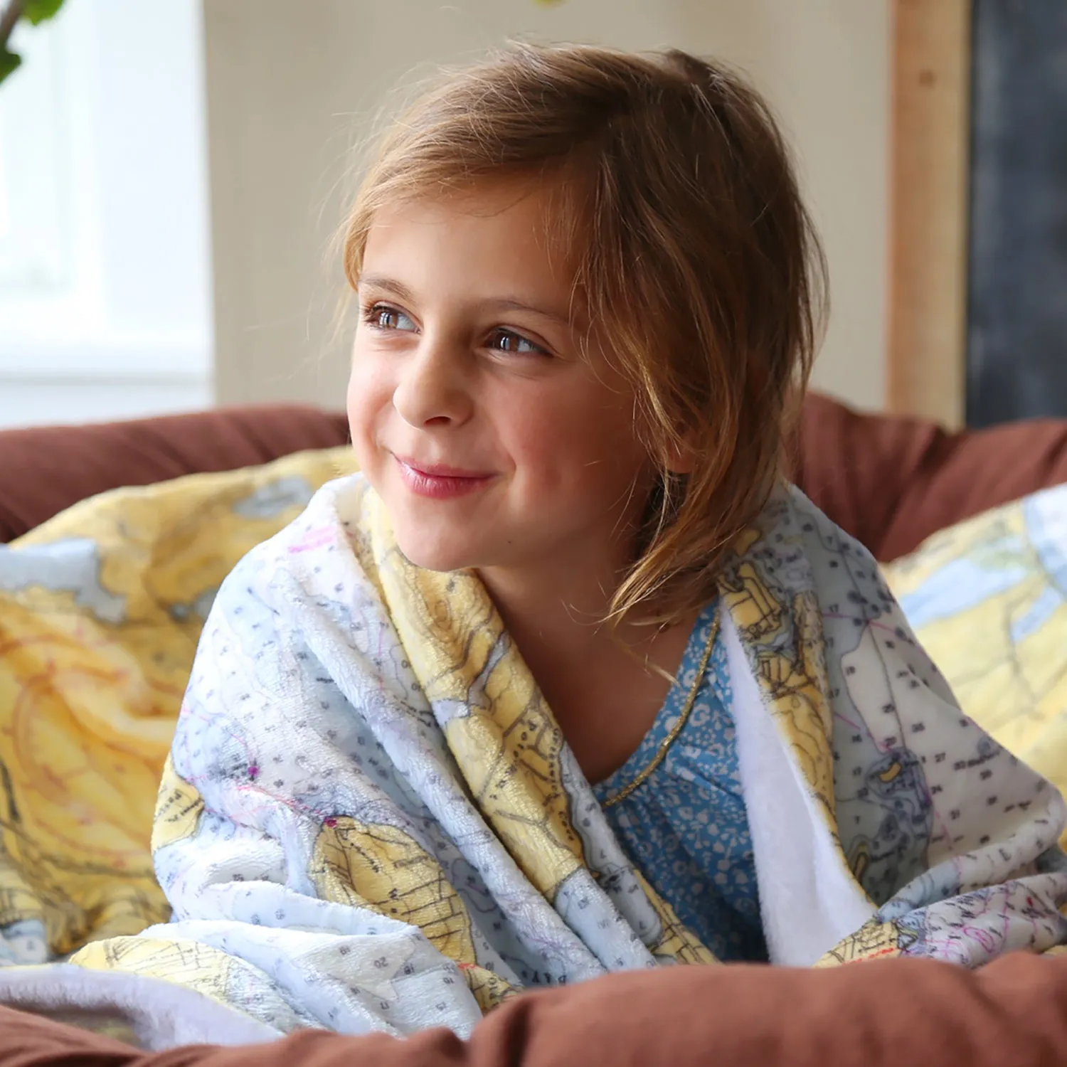Santa Monica Bay, CA Charted Territory Map Blanket