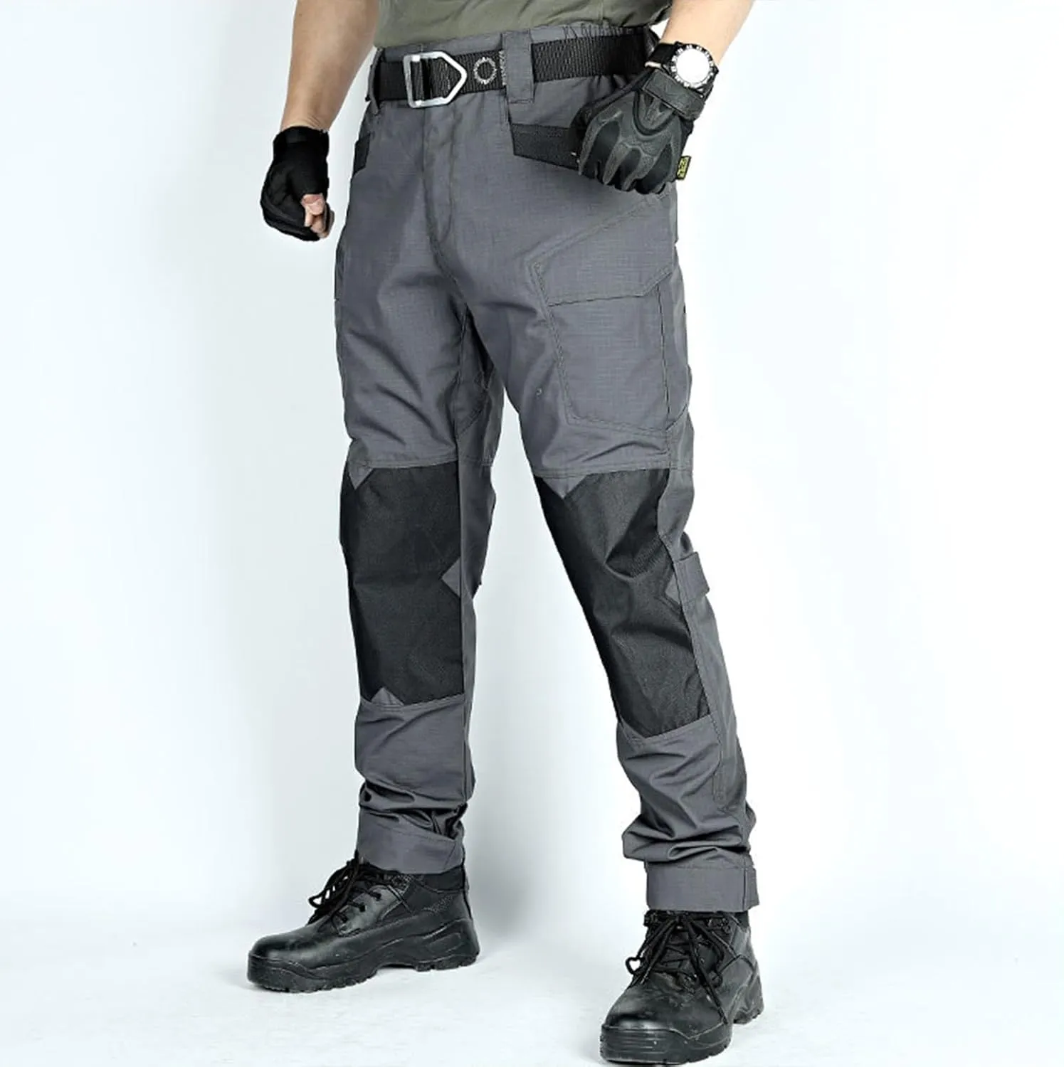 Tactical Pants for Men Stretch Ripstop Waterproof Utility Cargo Hiking Pants Lightweight Work Pant Outdoor with Pockets