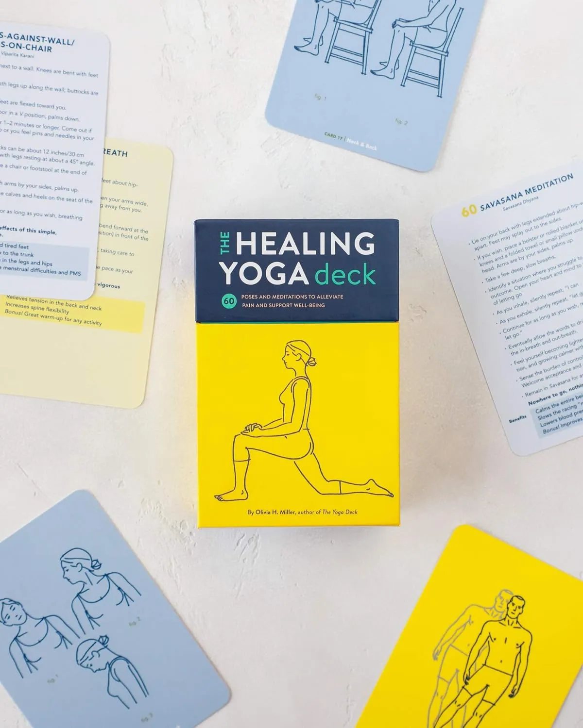 The Healing Yoga Deck: 60 Poses and Meditations to Alleviate Pain and Support Well-Being