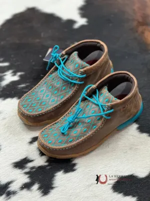 TWISTED X WOMENS BROWN TURQUOISE CASUAL SHOE