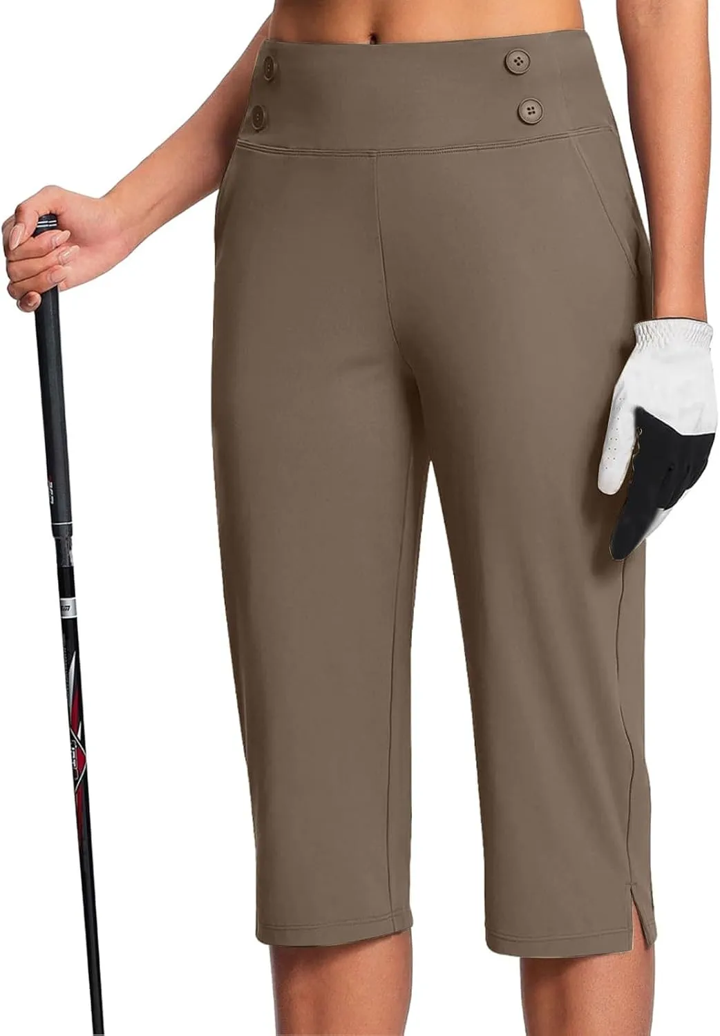 Women's Capri Yoga Pants with Pockets High Waisted Tummy Control Legging for Workout Capri Leggings for Women