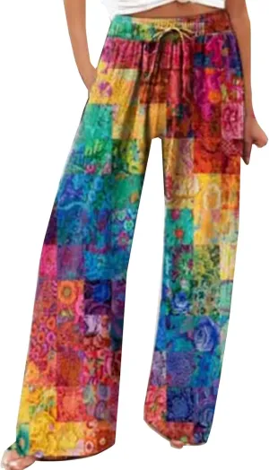 Women's Casual Pants Linen Womens Clothing Pants with Elastic High Waist Paper Bag Linen Pant Women Women Linen
