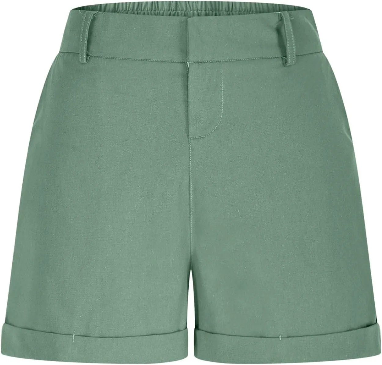 Women's Comfort Tailored Stretch Cotton Solid and Novelty Short Relaxed Fit Casual High Waist Pocketed Denim Shorts