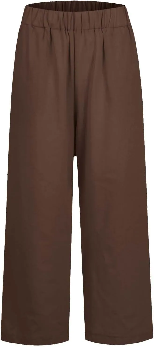 Women's Lounge 2025 Casual Wide Leg Fall Clothes Spring Resort Wear Pants with Pockets, S-5XL