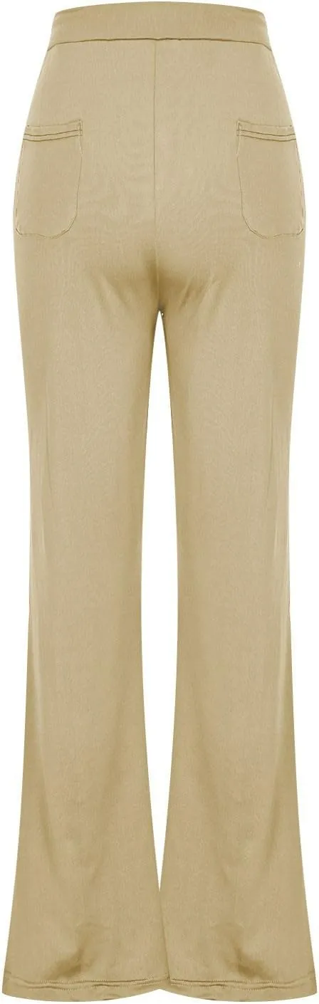 Women's Yoga Pants High Waisted Flare Pants Bell Bottom Leggings Drawstring Lounge Pants Comfy Casual Pants Gym Pants